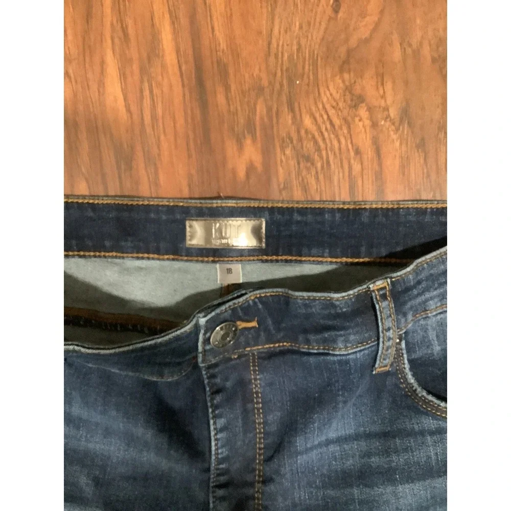 Kut from the Kloth Womens Jeans Blue Ana High Rise FAB AB Flare Size 18